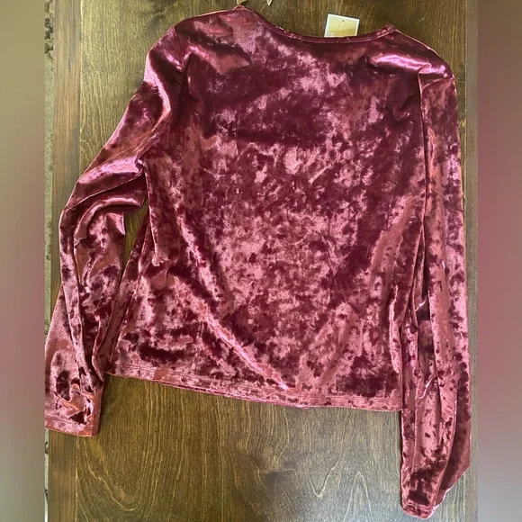 Michael Kohrs Velvet Cutout Detail Top - Picture 3 of 5